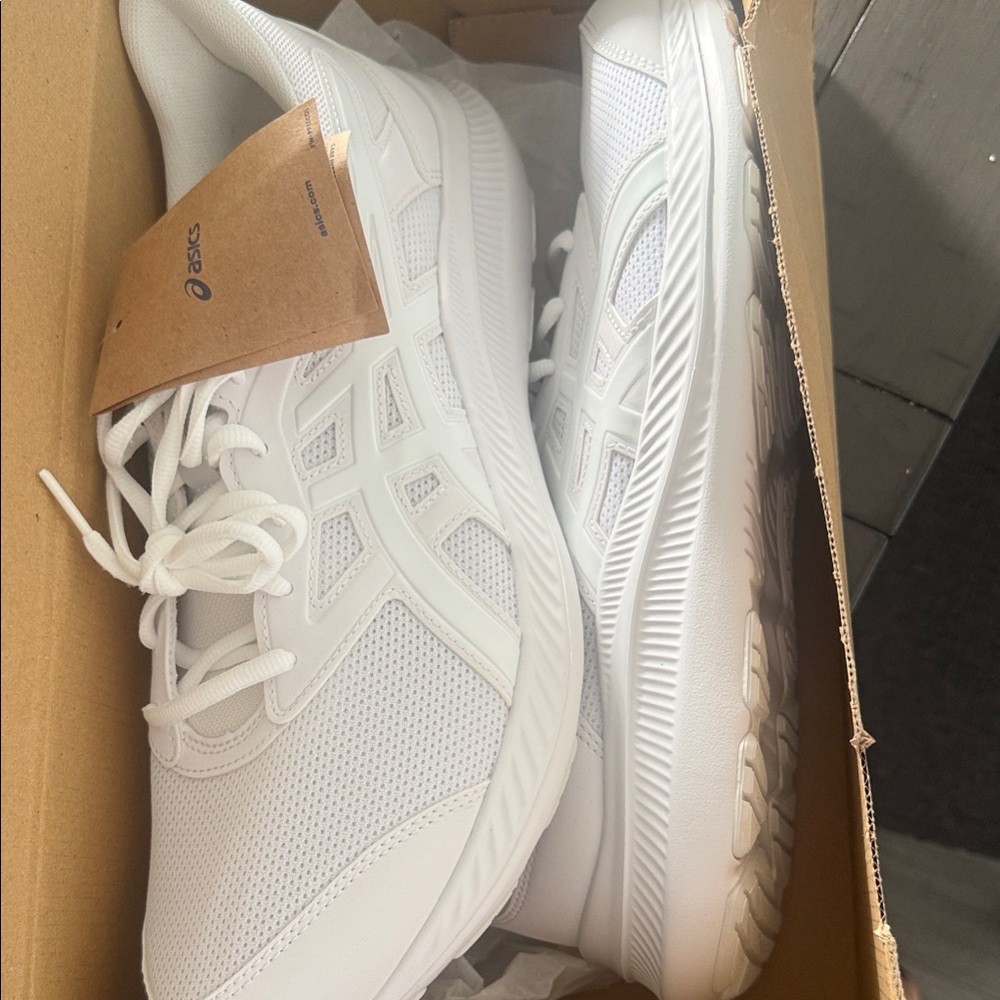 ASICS Men's All-White Athletic Shoes